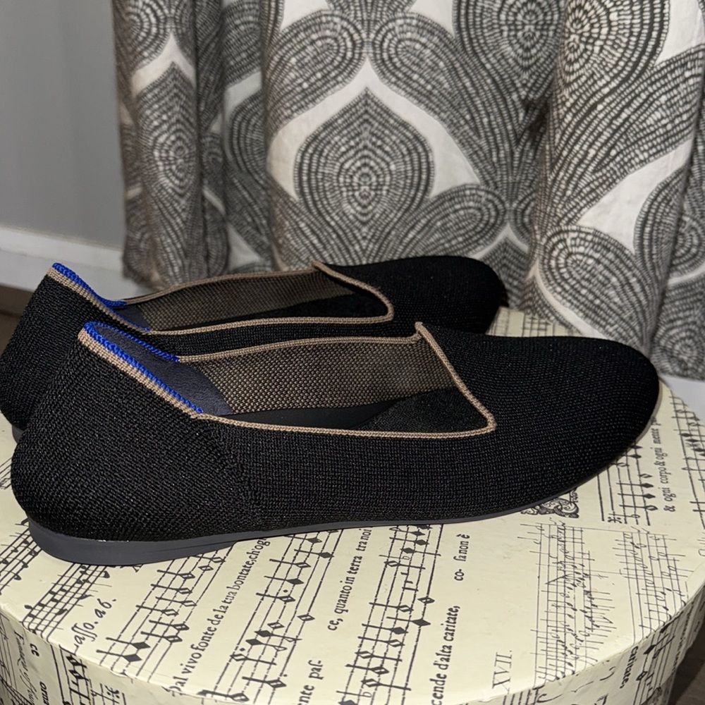 Rothy's Black and Blue Loafers